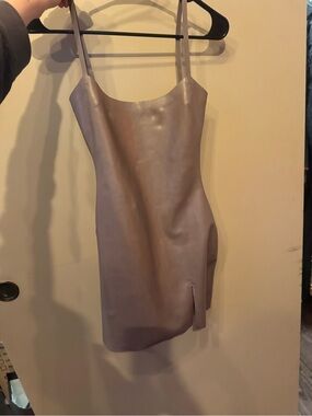 KHY x Poster Girl Silver Latex Minidress CS
